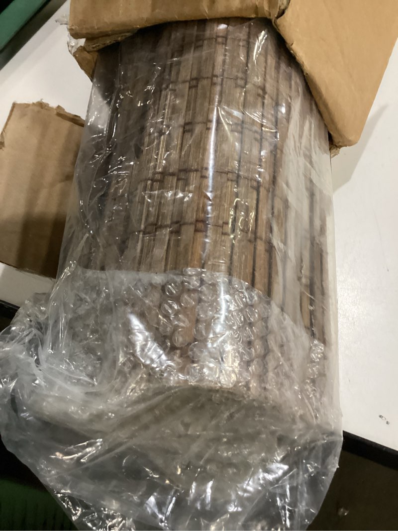 Condition photo showing Good Condition for Cordless Bamboo Roman Shades for Windows, Blinds Size (34 1/2" W × 64" H) Colour (Highfield Teak) Fits Windows (34 3/4" W × 64" H)