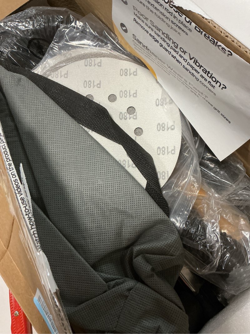 Condition photo showing Good Condition for similar drywall sander, 1000w popcorn ceiling removal tool, automatic drywall sander with vacuum dust collection, led light, 6 variable speed 800-2200rpm, foldable & extendable handle,15pcs sanding discs