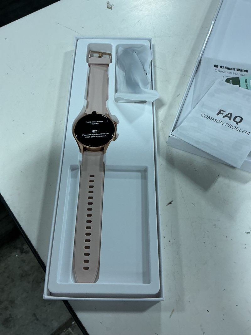 Condition photo showing New/Like New for smart watch for women, answer/make call, 1.32'' amoled ultra-clear screen | fitness tracker with heart rate/sleep/spo2 monitor, smartwatch for iphone/samsung/android, 110+ sport modes, 3atm waterproof