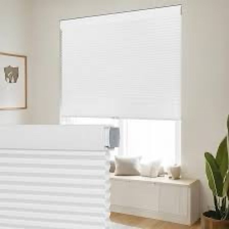 SEEYE No Drill Cordless Cellular Shades, Light Filtering Honeycomb Blinds for Indoor Window, Thermal