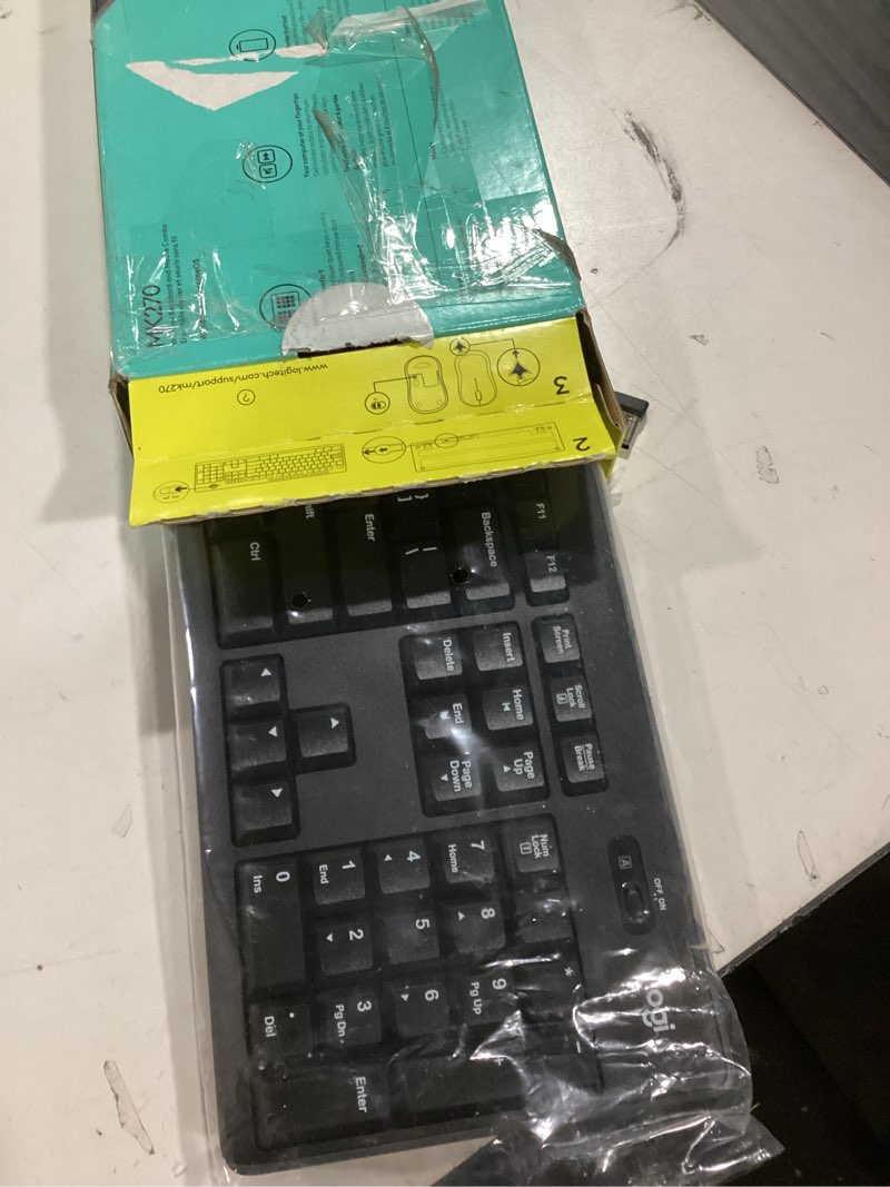 Condition photo showing Good Condition for Logitech MK270 Wireless Keyboard and Mouse Combo for Windows, 2.4 GHz, 8 Multimedia Keys, PC, Laptop, Wireless Keyboard Compact Mouse Combo - Black Black 1 Pack Combo