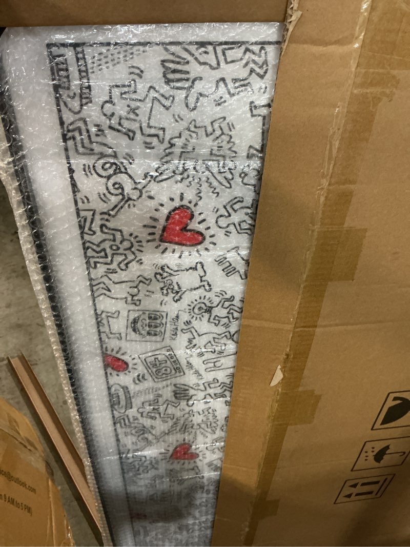 Condition photo showing Good Condition for WETCEAOM Display Wallboard Compatible with Lego Art Keith Haring - Dancing Figures 31216, Wall Art Compatible with Lego Wall Mount Display Frame Lovers, Size:43.31X15.75X1.38in (Model not Included!)