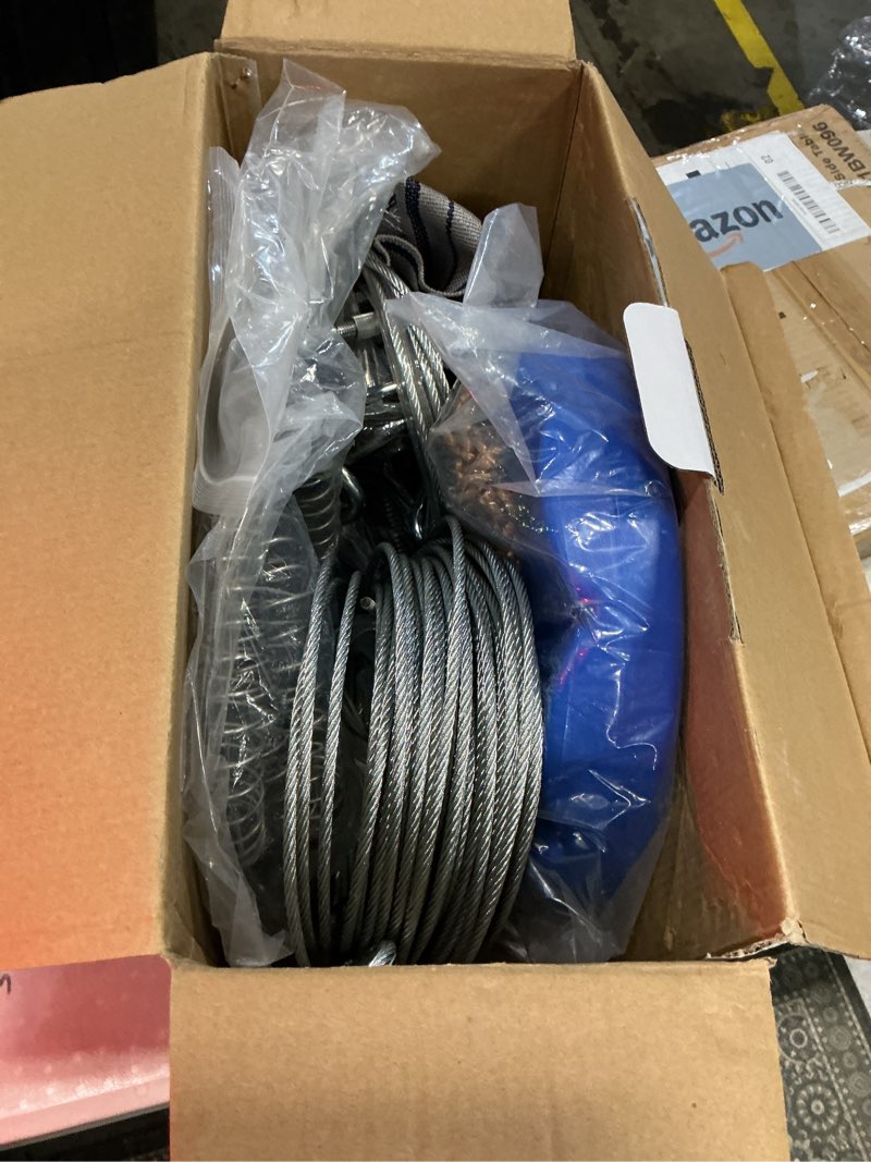 Condition photo showing Good Condition for zip line kit for kids adults : 100ft up to 380lbs - quick tighten zipline for backyard outdoor with 100% rust proof removable trolley seat spring brake
