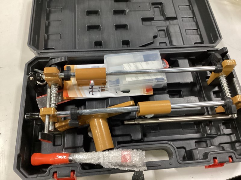 Condition photo showing Good Condition for luckyway door lock installation kit mortising machine mortise jig, door lock hole opener kit, lock mortiser with 3 drill bits for wooden doors