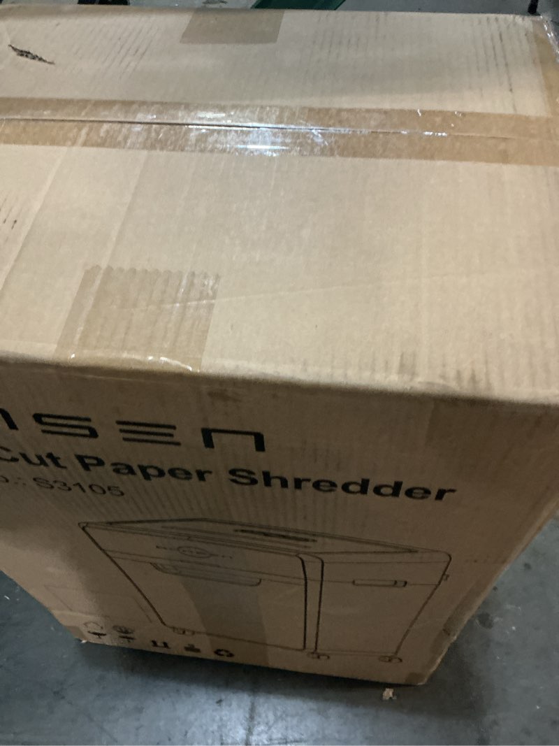 Condition photo showing Good Condition for bonsen heavy duty paper shredder, 24-sheet cross-cut shredder, 40-min continuous running time, commercial grade shredder for office, 9-gallon big basket, 55db super quiet, p-4 high security (s3105)