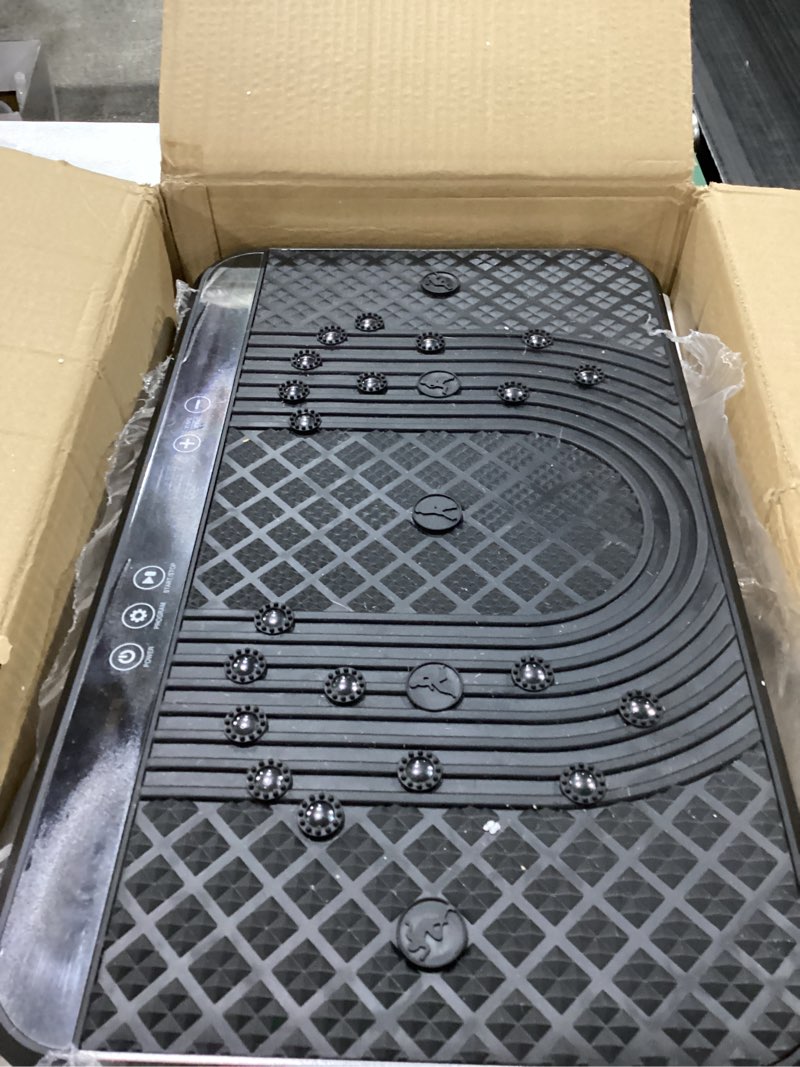 Condition photo showing As Is for AXV Vibration Plate Fitness Platform Exercise Machine Vibrating Shaking Full Body Shaker Workout Vibrate Stand Shake Board Sport Gym for Weight Loss Fat Burner for Women Men SLIM-BLACKGRAY