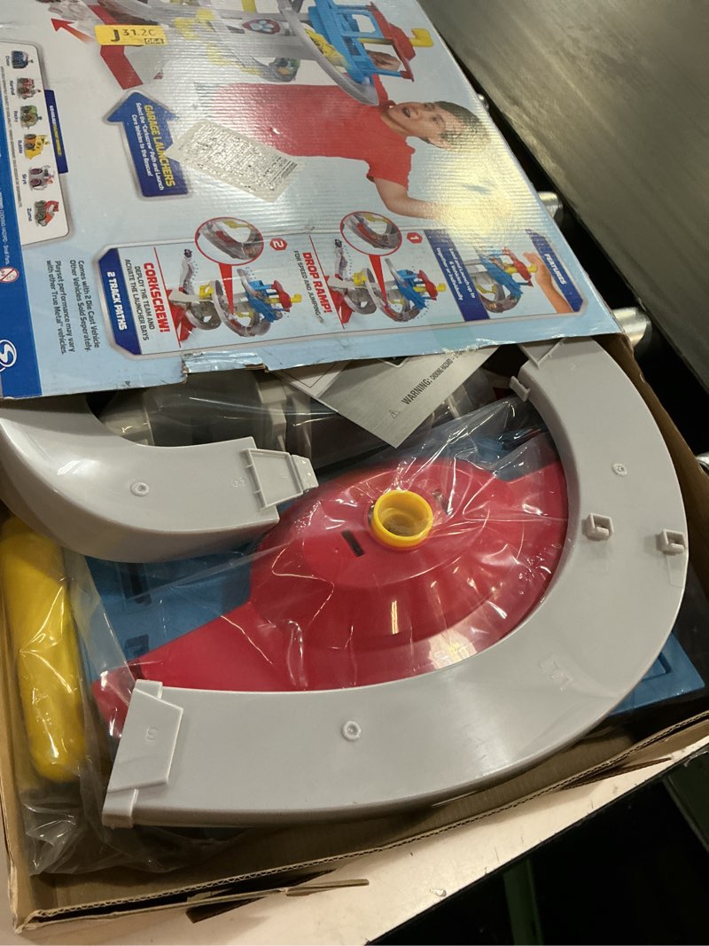 Condition photo showing Good Condition for paw patrol adventure bay lookout tower playset with 2 die-cast 1:55 vehicles (chase and marshall): twin track rescue way 25 pc set with launching periscope - accommodate up to 6 true metal racing cars