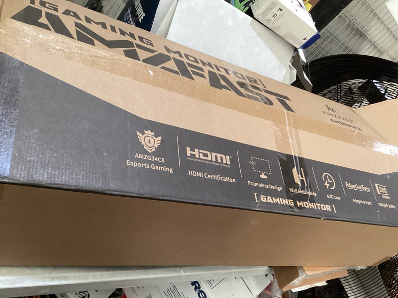 Condition photo showing New/Like New for amzfast 34 inch ultrawide curved monitor 200hz uwqhd 3440x1440 gaming monitor, 1ms g-sync compatible, 1500r, pip/pbp, 131% srgb, tilt/swivel/height adjustable,tüv rheinland, hdmi 2.1 x 2 & dp 1.4 x 1 34 inch curved uwqhd/200hz/hdmi 2.1