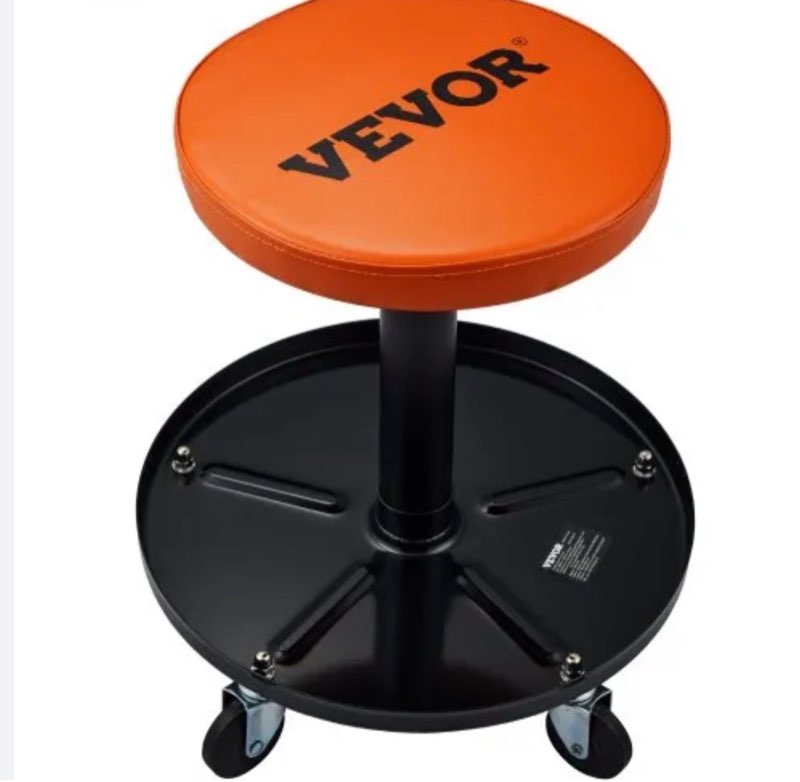 VEVOR Adjustable Mechanics Rolling Creeper Seat Stool Tool Tray ...