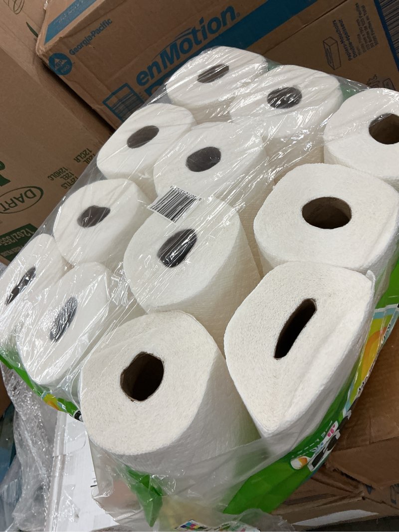 Condition photo showing Good Condition for bounty white, select-a-size paper towel roll (12 double rolls)