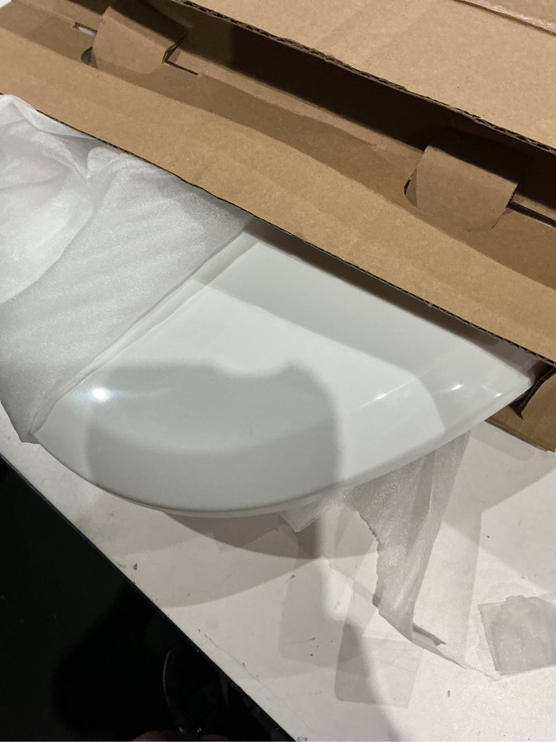 Condition photo showing As Is for american standard 5321a65ct.020 champion slow-close elongated toilet seat, white transitional white