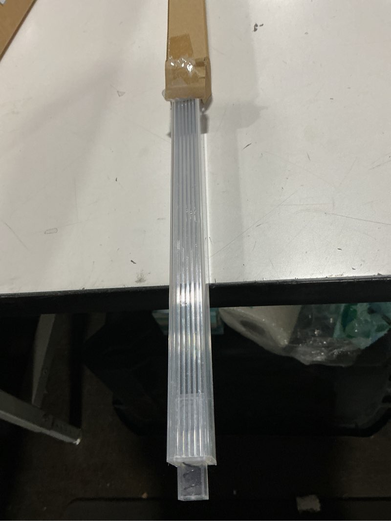 Condition photo showing As Is for 24 Inch Clear Replacement Bathroom Towel Bar with Adjustable Spring Loaded Ends Sturdy Plastic Wall Mount for Bathroom and Kitchen Towel Storage- Replacement Towel Bar for Ceramic Holder 1 Piece