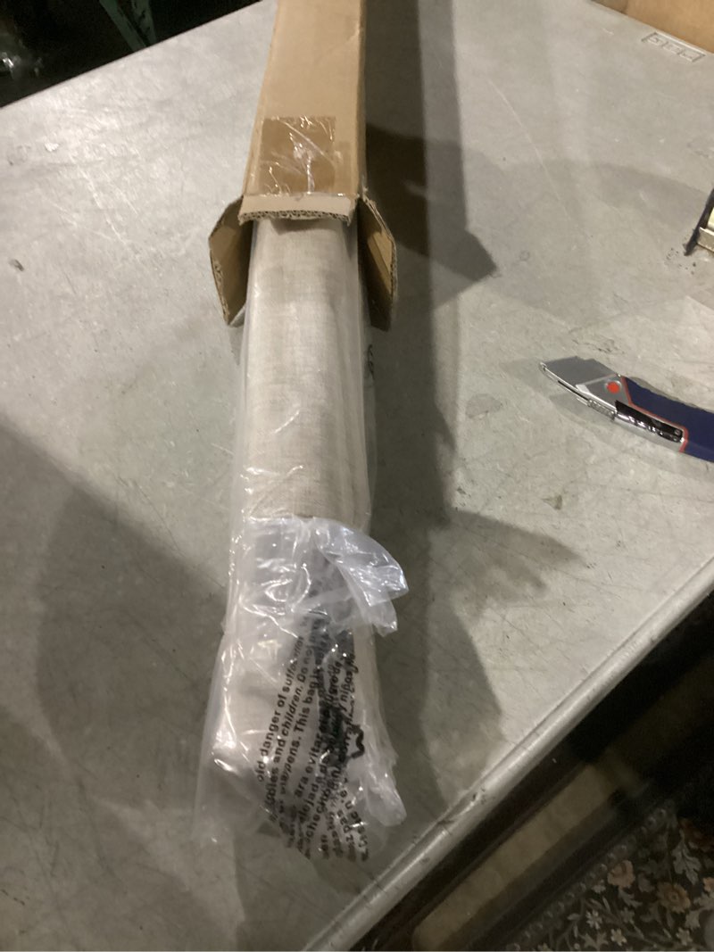 Condition photo showing Good Condition for LazBlinds No Tools No Drill Cordless Roman Shades for Windows, Blackout Thermal Insulated UV Blocking Window Blinds, Room Darkening Fabric Blinds for Indoor Windows, 23'' W x 64'' H, Beige Blackout - Beige 23" W x 64" H