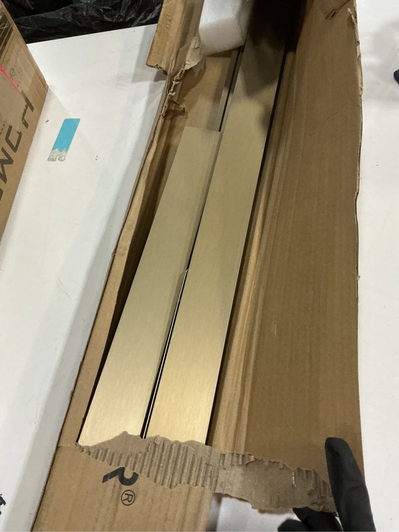 Condition photo showing As Is for Floater Frame for 24x48 Canvas Paintings, DIY Metal Floating Frame with 1.5 Inch Deep for Artists Designers Landscape Portrait Artwork, Modern Home Office Wall Decor (Bronze) 24x48" Bronze