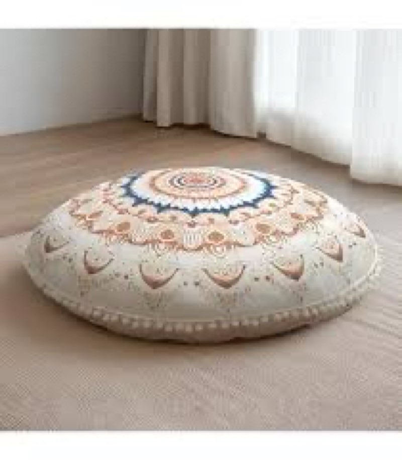 yes4all meditation cushion & floor pillow foam zafu buckwheat, mandala yoga & meditation bolster pillows, floor cushions for sitting