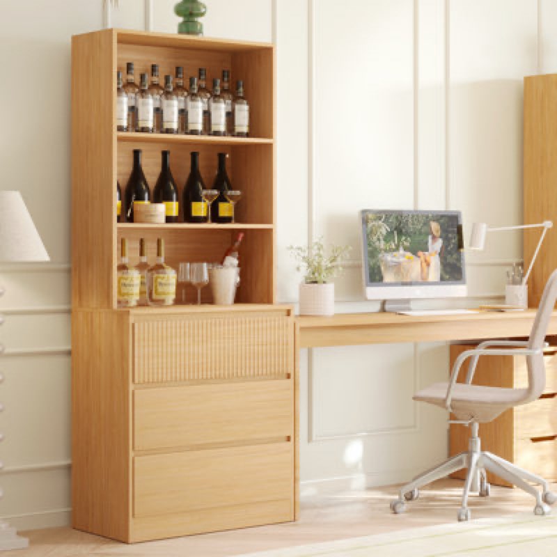 Latitude Run® Branigans 71" H X 70.9" W Bookcase Cabinet 