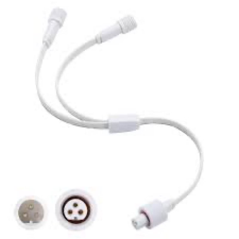 Y-Splitter for Govee Permanent Outdoor Lights, Y-Shaped Cable (1 Male to 2 Female) Compatible with G