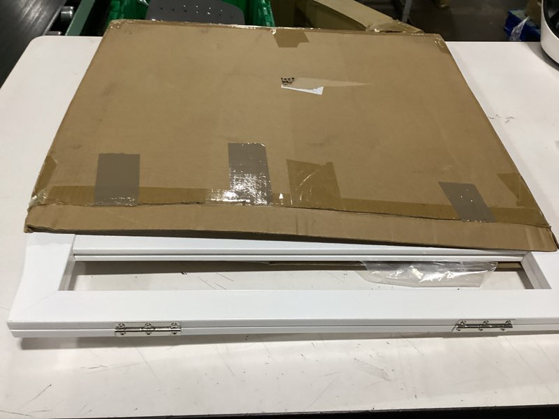 Condition photo showing New/Like New for free standing dog gate indoor, foldable dog gate for doorways stairs hallways, 3-panel freestanding pet gate with support feet for stability, folding puppy gate easy to move, doggy gate 54"x24" white 3-panel, 24"tall