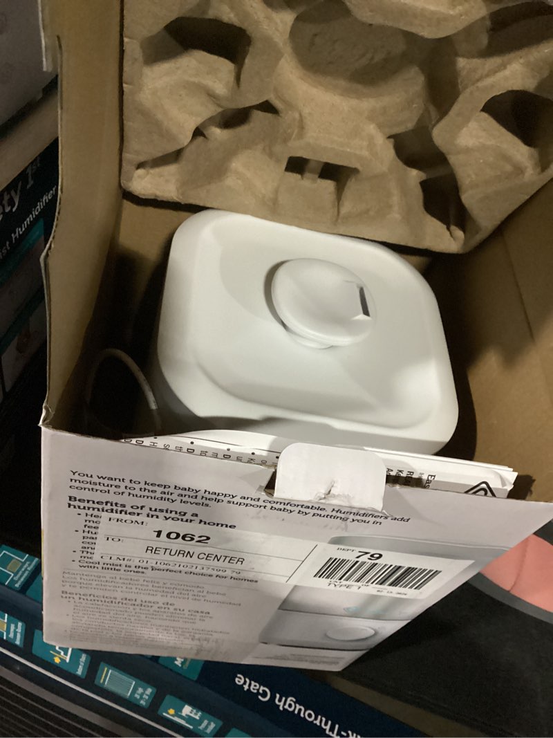 Condition photo showing As Is for easy fill cool mist humidifier safety first 