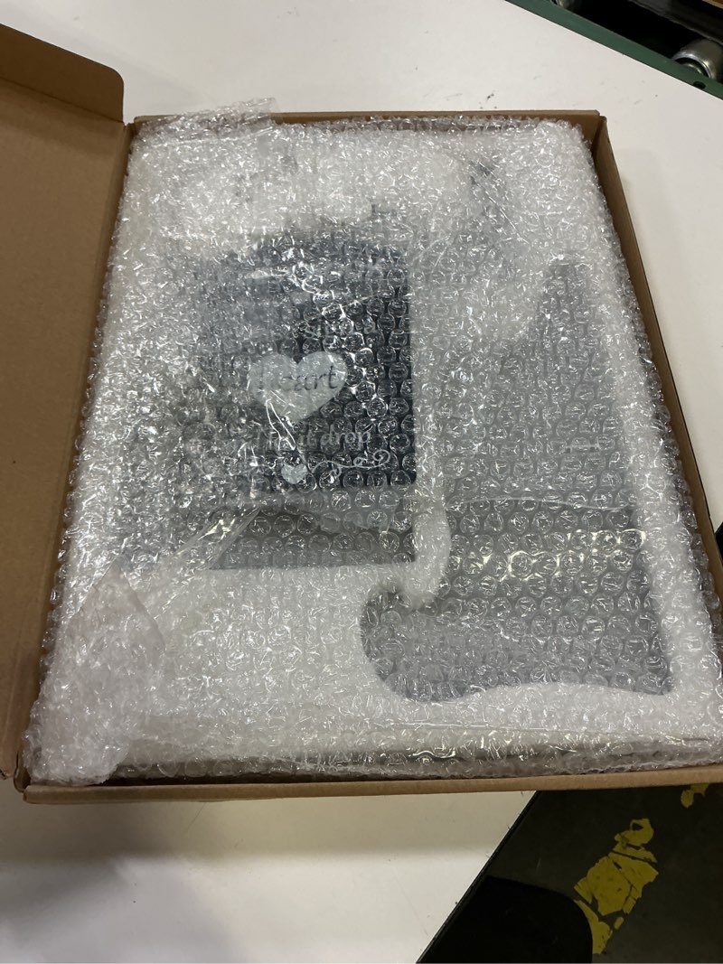 Condition photo showing New/Like New for aerwo wedding guest book alternative, acrylic guest book wedding reception wedding heart guest book drop box with picture frame,100 acrylic hearts,wedding signs for graduations baby shower anniversary black
