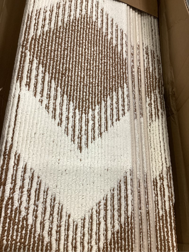 Condition photo showing Good Condition for Bullnose Stair Carpet Treads, Set of 15 Step Carpet for Stairs Non Slip, 30"x9.5"x1.7" Peel and Stick Stair Treads Bullnose with Tape, Bullnose Stair Treads for Wooden Steps, Khaki and Beige 30"x9.5"x1.7" Khaki and Beige 15