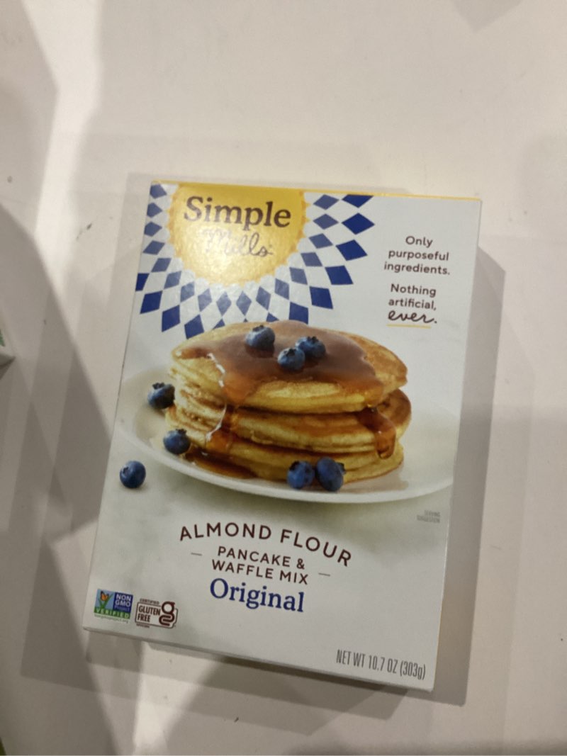 Condition photo showing New/Like New for Simple Mills Almond Flour Pancake Mix & Waffle Mix, Gluten Free, Made with whole foods, (Packaging May Vary), 10.7 Ounce (Pack of 1) Almond Flour Original 10.7 Ounce (Pack of 1)