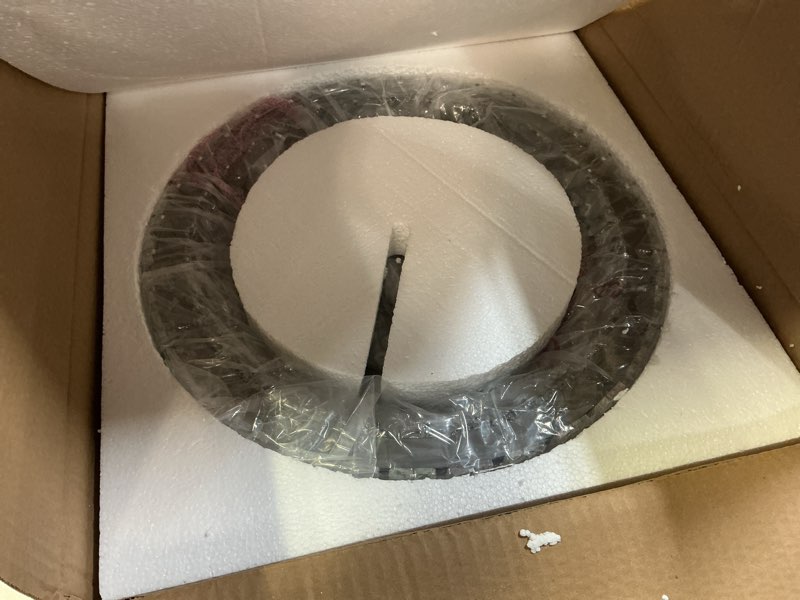 Condition photo showing New/Like New for crystal dimmable flush mount ceiling light, black modern led close to ceiling light fixture with 5cct 2700k-6000k, round kitchen lighting for bedroom, laundry room, hallway, living room (15in 36w) black 15 inches