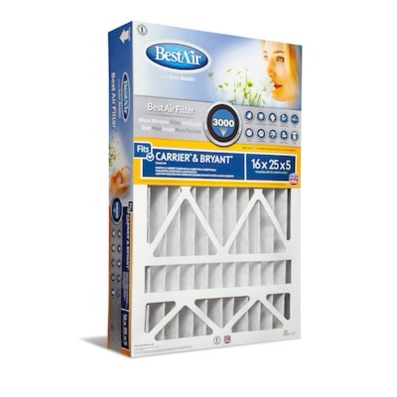 BestAir 16 x 25 x 5 MERV 13 Electrostatic pleated Air Filter