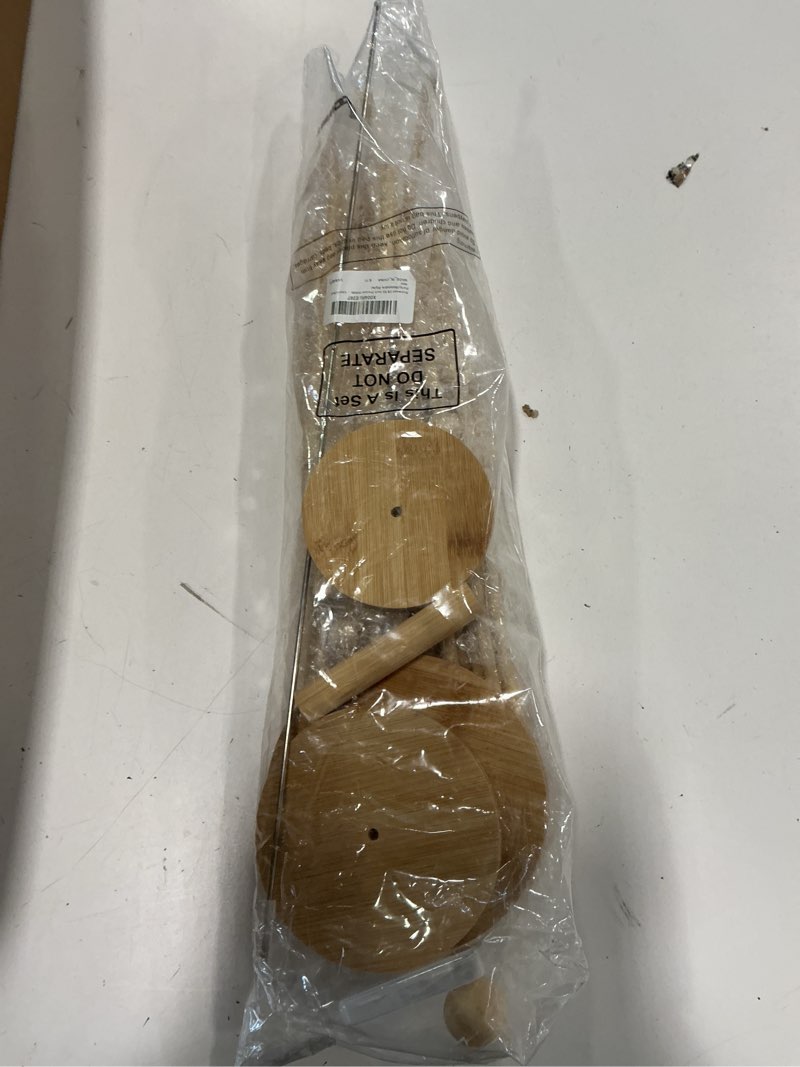 Condition photo showing Good Condition for Roowest 29.53 Inch Christmas Tree Ornament Stand Holder with Arms Wooden Christmas Crafts Tree Shaped Ornament Display Stand for Counter Desktop Xmas Holiday Party(Rotatable Style) Rotatable Style 29.53 Inches