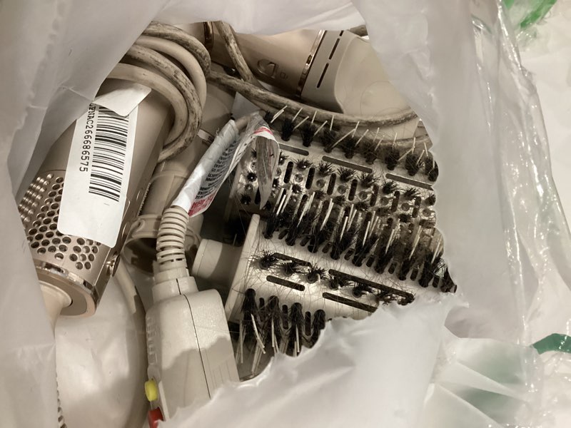 Condition photo showing As Is for shark flexstyle air styling & drying system, powerful hair dryer brush & multi-styler with auto-wrap curlers, paddle brush, oval brush, concentrator attachment, stone, hd430 flexstyle-straight & wavy hair