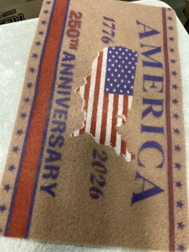 Condition photo showing Good Condition for tinideya 250th anniversary patriotic welcome mat for door mat for front door semiquincentennial decor for independence day 4th of july doormat porch decor(national flag)