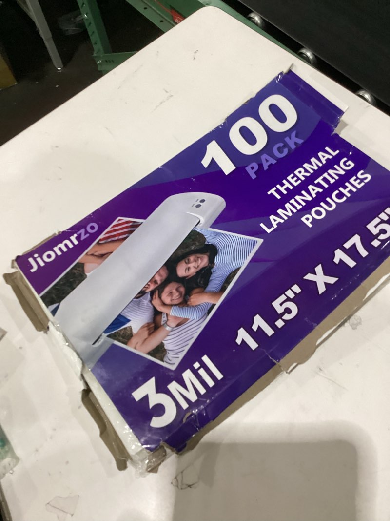 Condition photo showing Good Condition for laminating sheets, 100 pack laminating pouches holds 11 x 17 inch sheets, 3 mil laminate sheets 11.5 x 17.5 inch for laminator, clear thermal laminating pouches with round corner (100)