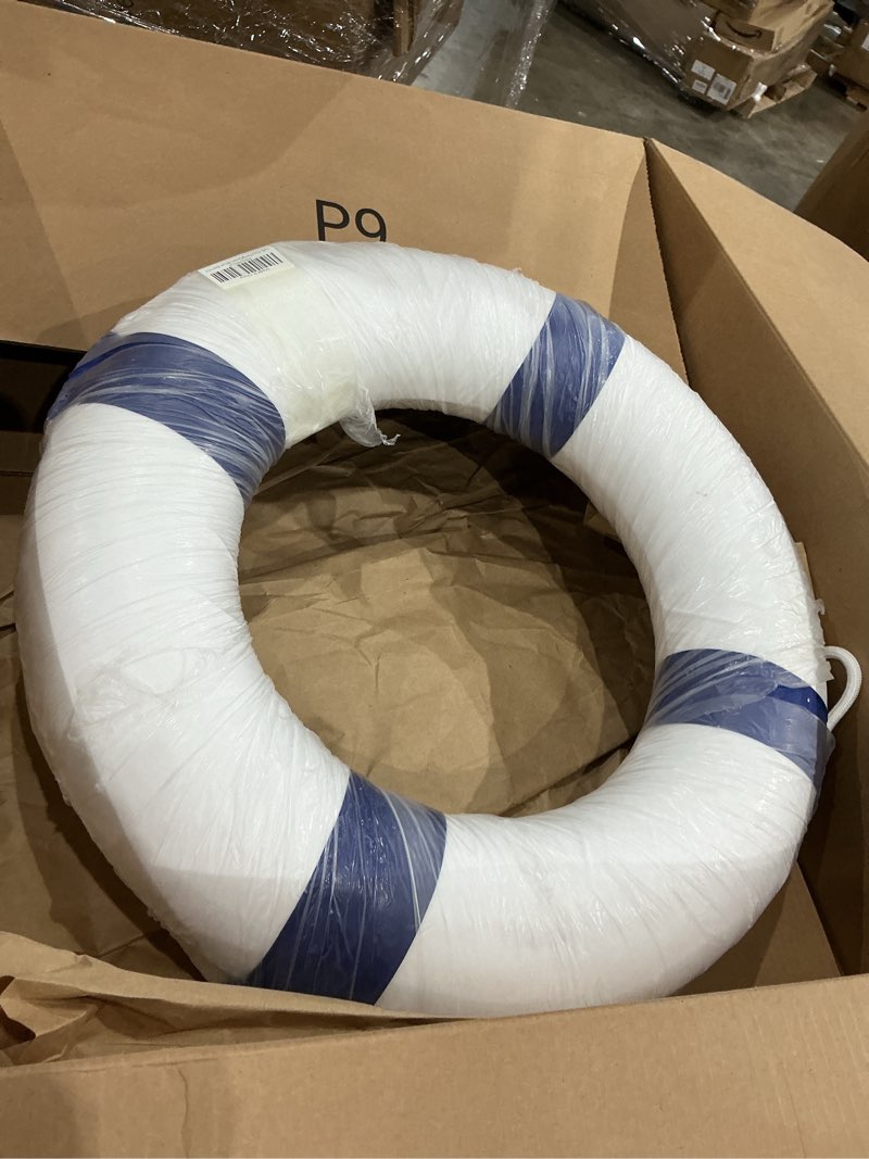 Condition photo showing Good Condition for 20 inch pool safety life preserver ring buoy | swimming foam ring, rescue lifeguard, throw rings, wall decoration blue