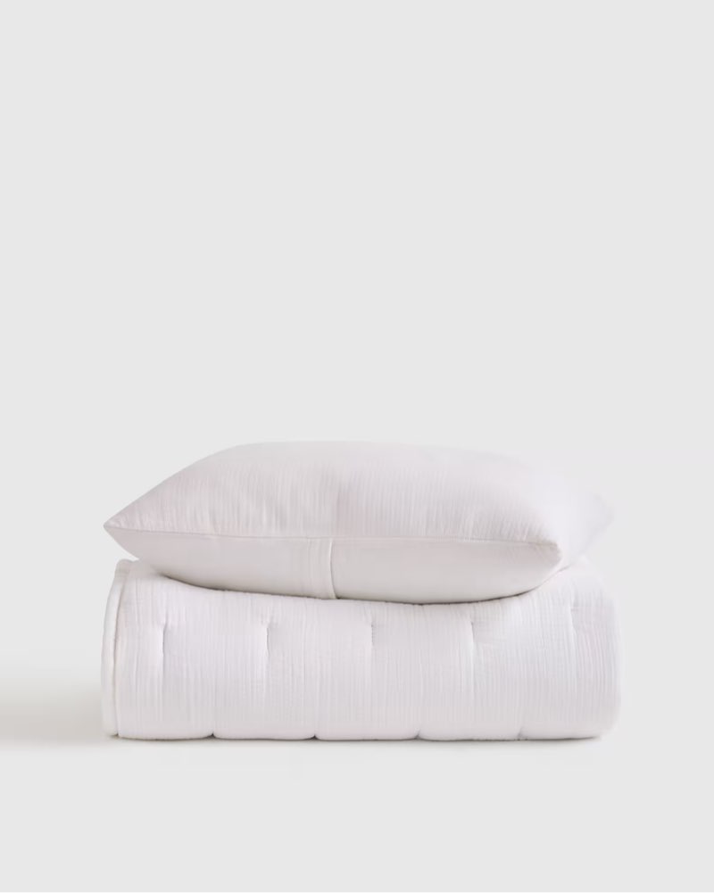 organic airy gauze toddler quilt & sham set queen
