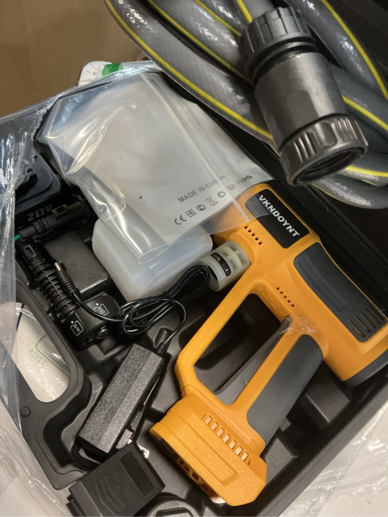 Condition photo showing Good Condition for Cordless Pressure Washer, 2000PSI MAX Portable Brushless Pressure Washer, 2 X 5.0AH Batteries, 2A Fast Charger, 4 Speed Adjustment LCD Touch Screen, with Garden Hose & Faucet Connectors