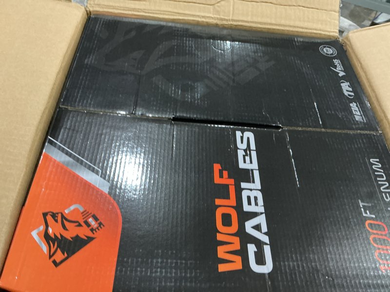 Condition photo showing New/Like New for | cat6 cable 1000ft | plenum cmp rated | 23awg, 550mhz utp certified | 10gbps high speed bulk cat 6 ethernet cable for networking | easy pull box (blue)