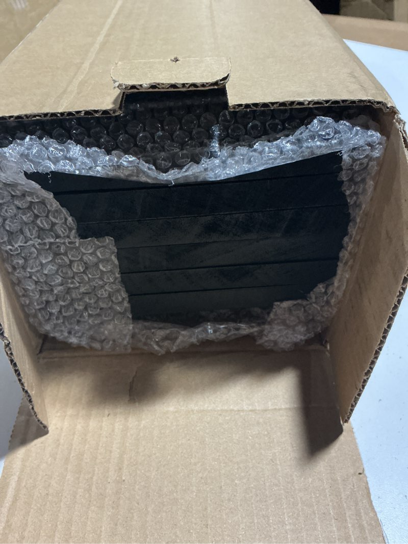 Condition photo showing Good Condition for wopitues wood floating shelves set of 6, 24 inch long floating shelves for wall decor, farmhouse shelf for bedroom, bathroom storage shelves, book shelves for living room - black 24 inches black
