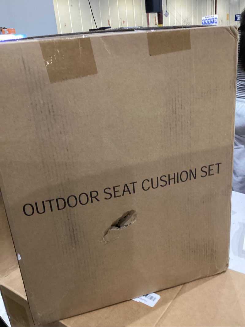 Condition photo showing New/Like New for downluxe Outdoor Chair Cushions 24x24 with Removable Cover, Waterproof Patio Furniture Cushions, Deep Seat Cushions for Outdoor Furniture with Backrest for Sofa, Couch and Patio Chairs, Teal Teal 24 x 24 Inch