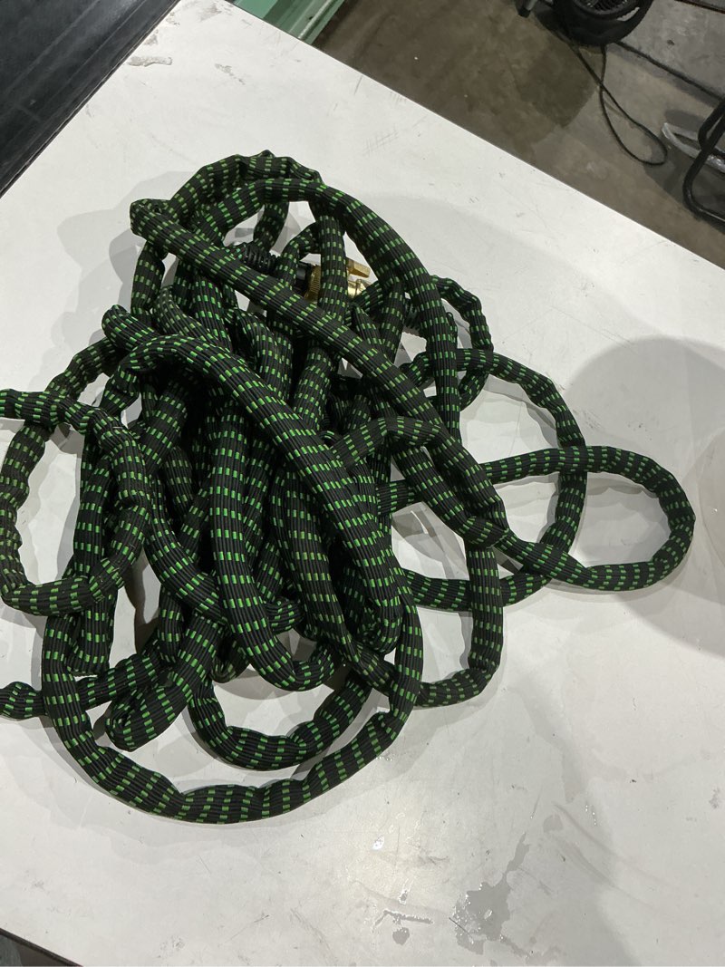 Condition photo showing As Is for flex-able hose xtreme 1-in x 50-ft kink free woven green hose