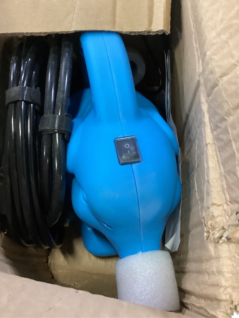 Condition photo showing Good Condition for portable camping shower, 5 spray mode for garden, portable shower pump hosecoil washdown system, cleaning machine washing cars/rvs/boat/fences/driveways/patios/home cleaning(blue elephant)