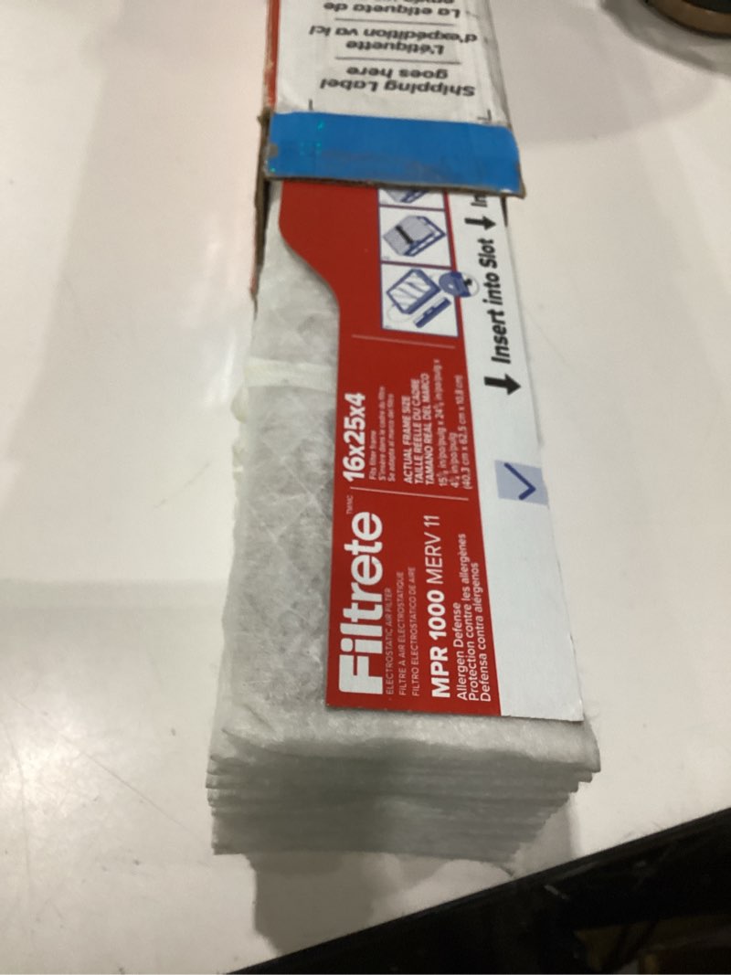 Condition photo showing New/Like New for filtrete 16x25x4 refillable air filter replacement, mpr 1000, merv 11, allergen defense, 2 pack, use with reusable air filter frame of filtrete refillable air filter kit 16x25x4, for hvac, furnace, ac 16x25x4 mpr 1000 refill