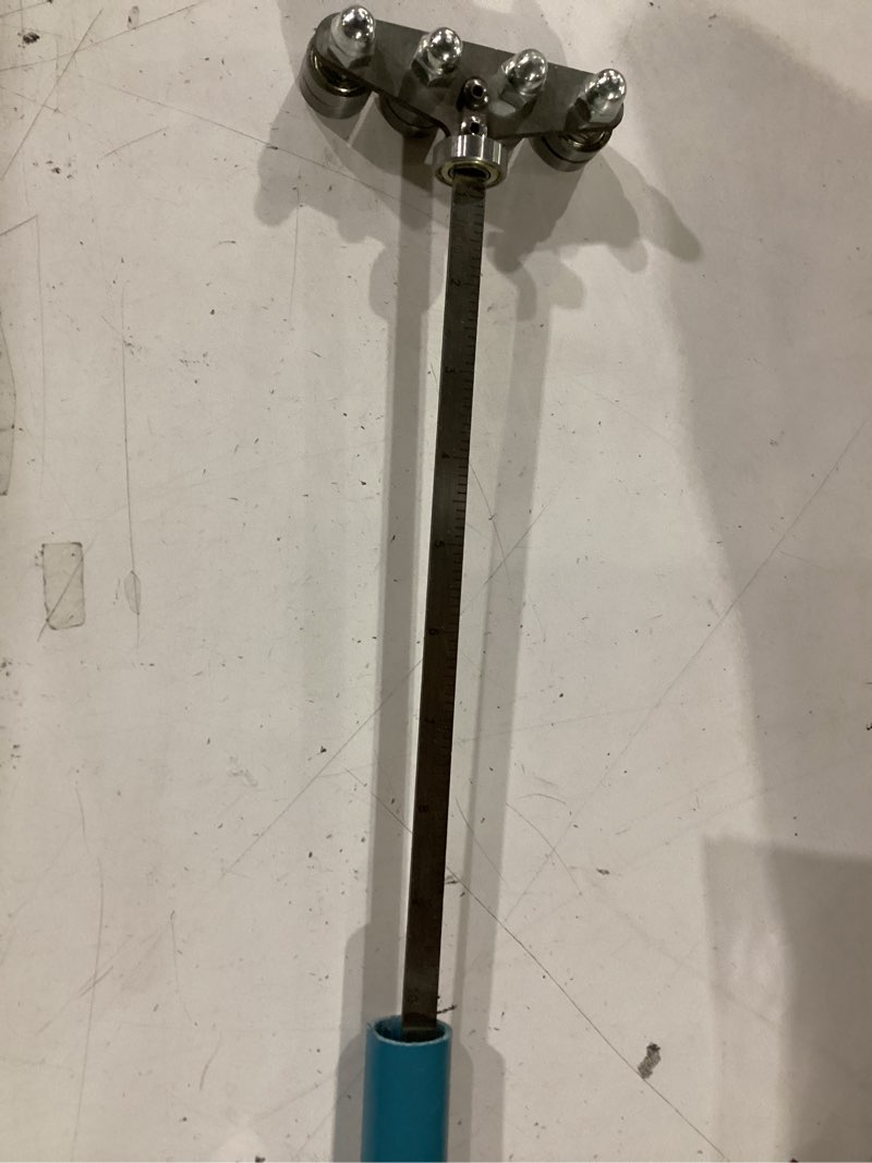 Condition photo showing As Is for circular saw guide rail, 24in positioning calipers for circular saw, stainless steel rip cut circular saw guide, adjustable guide rail for woodworking positioning cutting 24in 4-axis