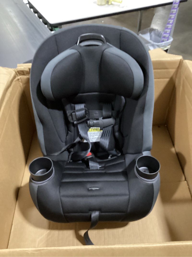 Condition photo showing As Is for safety 1st ellaris 3-in-1 convertible car seat, slim fit design, rear & forward-facing, 5-position headrest, 3-across fit, travel-friendly with machine-washable seat pad, smokey haze