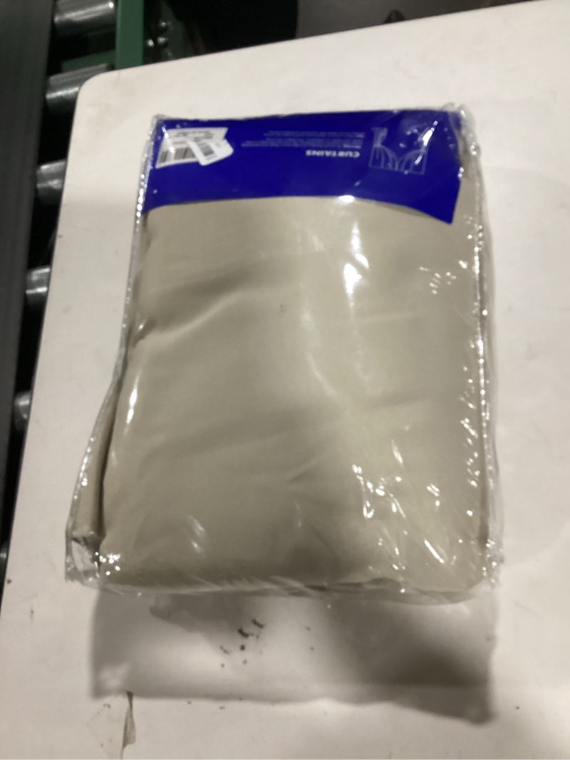 MIULEE Cream Beige Back Tab Light Blocking Curtains 84 Inch Length 2 Panels Set for Living Room Bedr