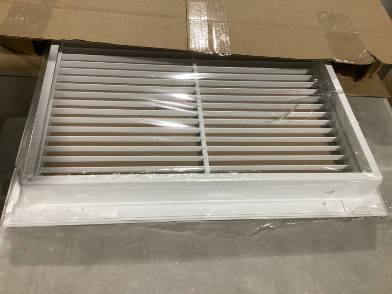 Condition photo showing Good Condition for 20" X 14" Aluminum Return Filter Grille for 1" Filter - Easy Airflow - Linear Bar Grilles [Outer Dimensions: 22.5w X 16.5h] 20 X 14