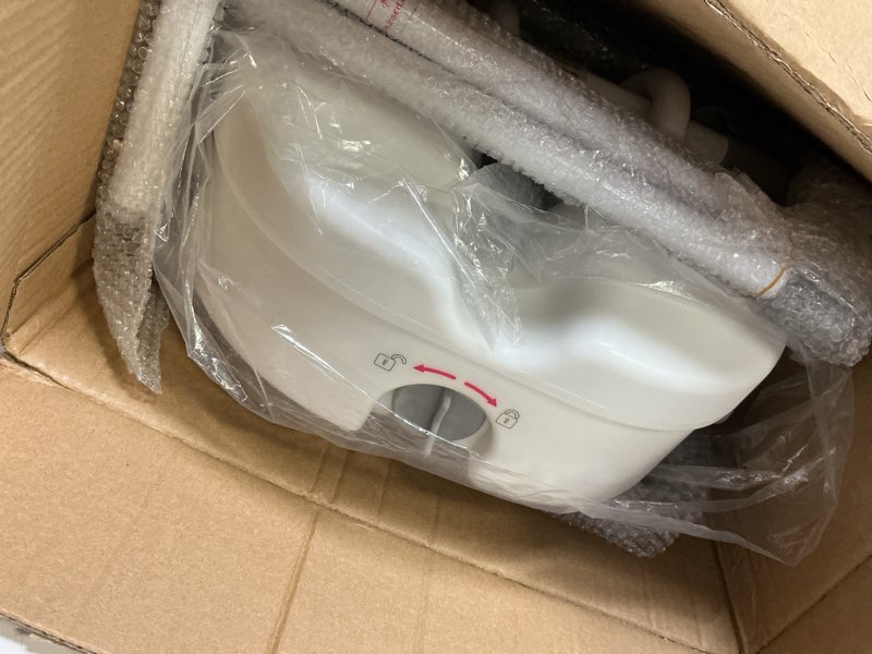 Condition photo showing Good Condition for Raised Toilet Seat with Handles for Elderly - Toilet Seat Risers for Seniors with Adjustable Padded Arms - Elevated Toilet Safety Seat for Standard or Elongated Commode