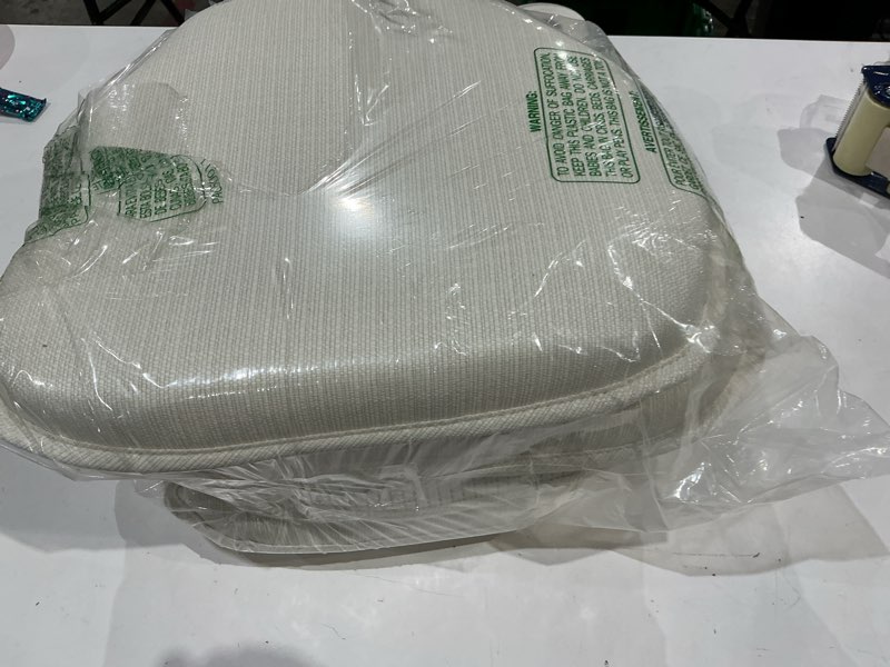 Condition photo showing As Is for klear vu gripper omega non-slip windsor chair cushions with skid-proof seat pad for dining room, kitchen, and office use, 16x15 inches, 4 count (pack of 1), ivory ivory 4 count (pack of 1)