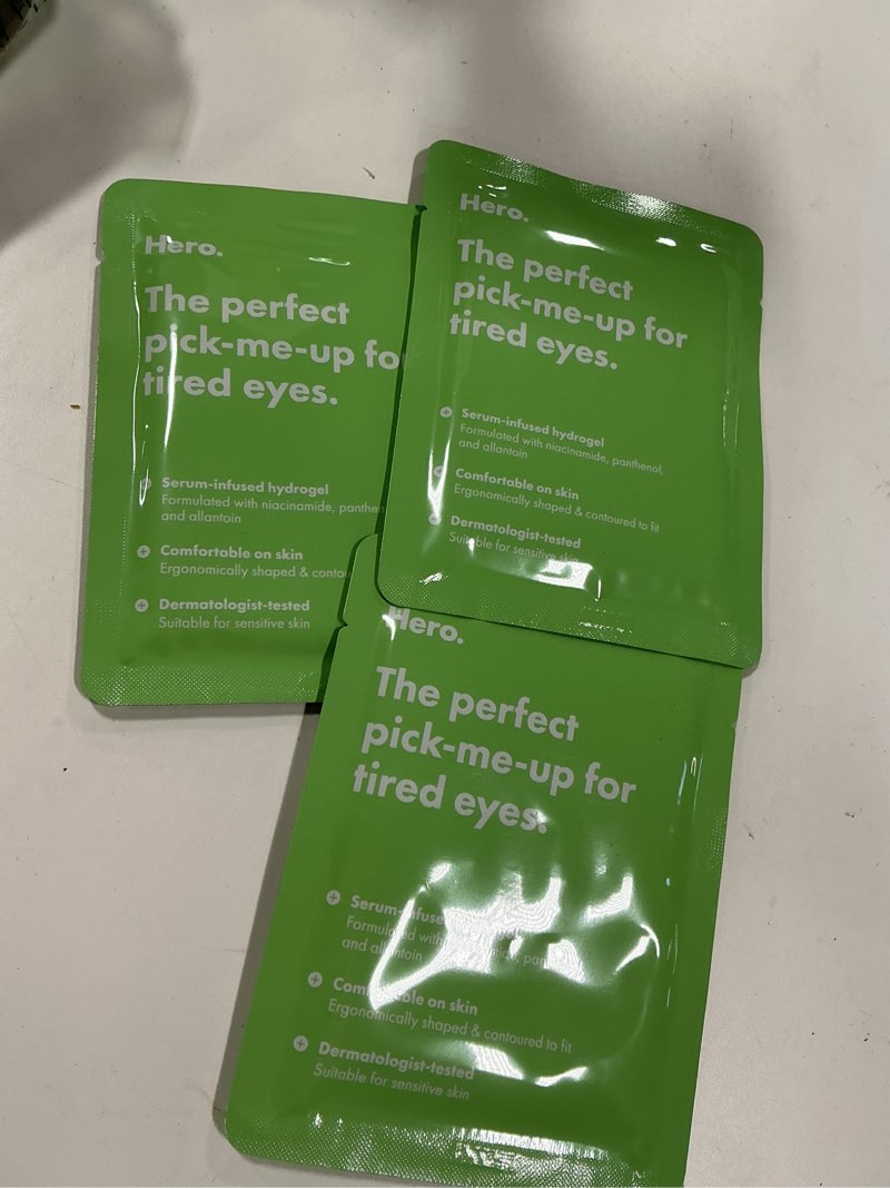 Condition photo showing New/Like New for Hero Cosmetics Mighty Patch For Tired Eyes Under Eye Mask Set 3pack