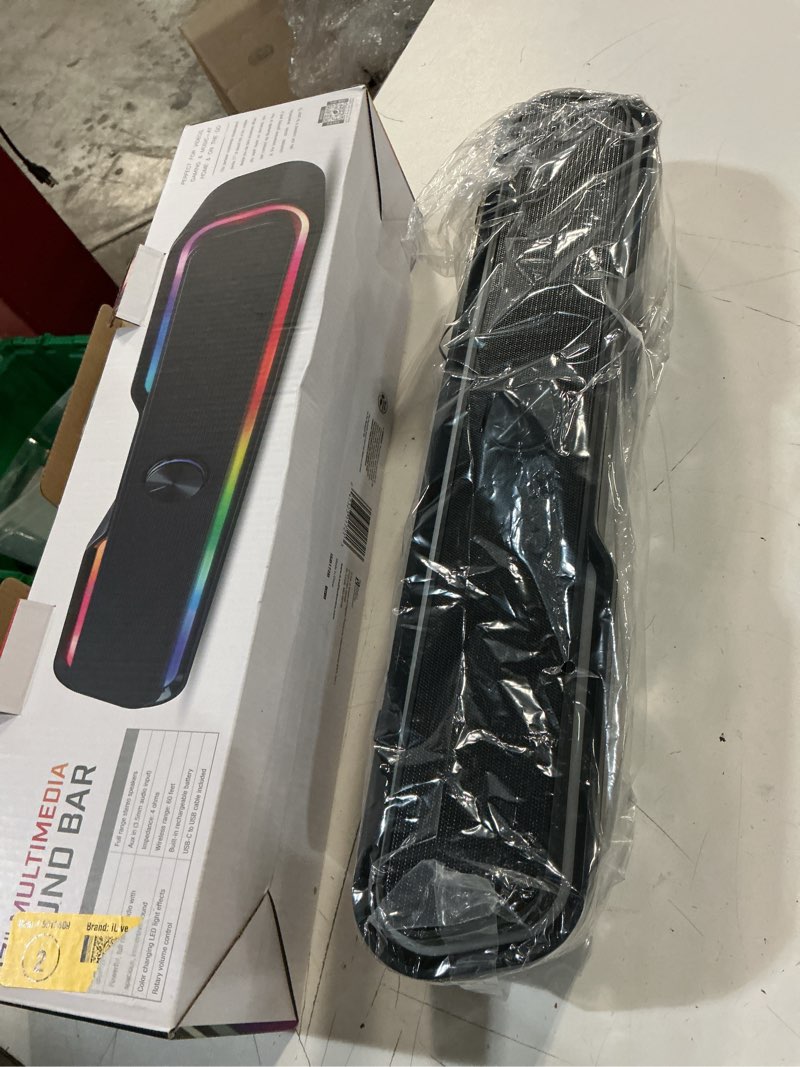 Condition photo showing New/Like New for ilive 17-inch portable wireless multimedia soundbar speaker with led lights 4.44 -watt