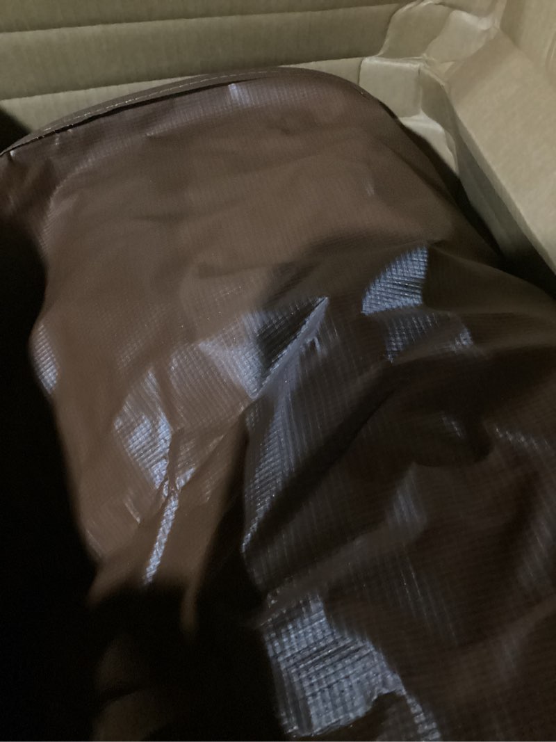 Condition photo showing As Is for RV Awning Fabric Replacement,Camper Awning Replacement,16 oz Waterproof Vinyl Universal RV Awning Replacement for All Brands Camper,Trailer, Motorhome Awnings,Both Sides Dyeing Cocoa 14'2'' Fabric 14'2" Cocoa